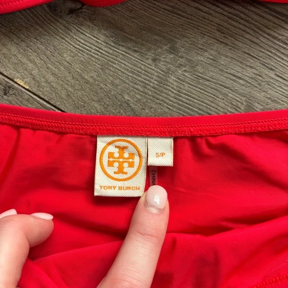 Tory Burch Red Swimsuit Set Size Small - Picture 4 of 11